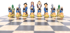 Alice in Wonderland - Hand Painted Chess Set