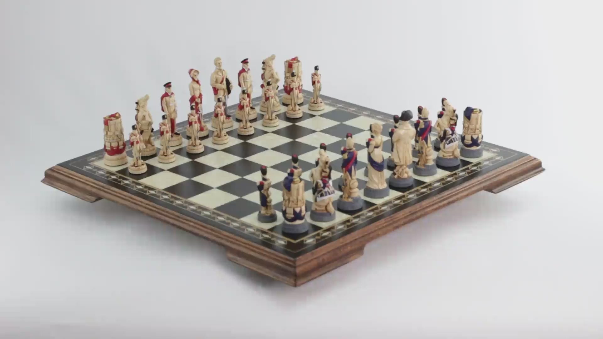 Battle of Waterloo - Hand Painted Chess Set