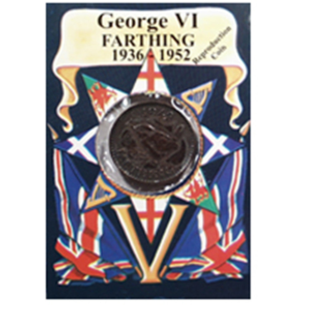 George VI Farthing Reproduction Coin - TimeLine Gifts