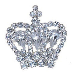 "Diamond" Crown Silver Toned Brooch - TimeLine Gifts