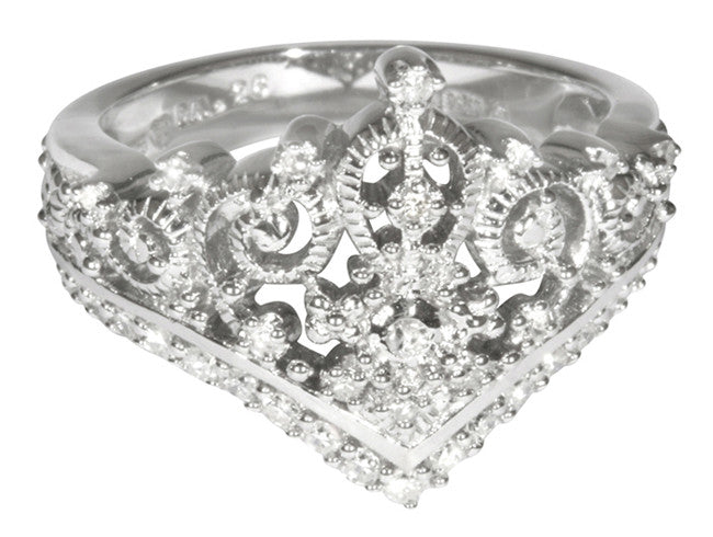 Tiara Ring No.2 - Sterling Silver/Diamonds - TimeLine Gifts