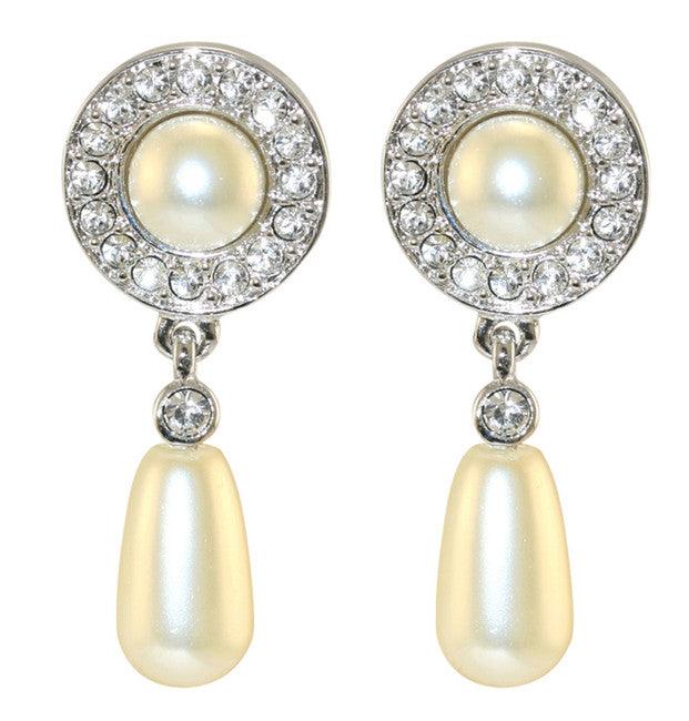 Queen Elizabeth II's Jubilee Pearl Clip On Earrings - TimeLine Gifts