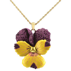 Violet Flower Pendant (Large) - February Birth Flower Necklace - TimeLine Gifts