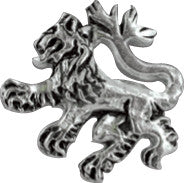 Pewter Badge Pin - Victorian Lion Rampant