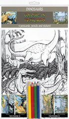 Dinosaurs - A5 Colour-in Postcards - TimeLine Gifts