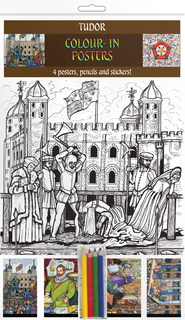 Tudor Life - A4 Colour-in Posters - TimeLine Gifts