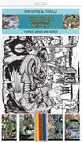 Dwarves & Trolls - A4 Colour-in Posters - TimeLine Gifts