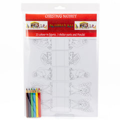 All-in-One Nativity Craft Kit: Pre-Cut, Colour-in, No Glue Required