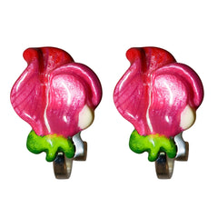 April Sweet Peas Small Clip-on Earrings - TimeLine Gifts