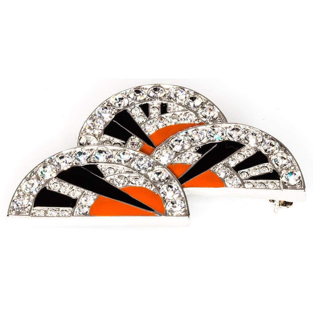 Art Deco Fan-Shaped Brooch - TimeLine Gifts