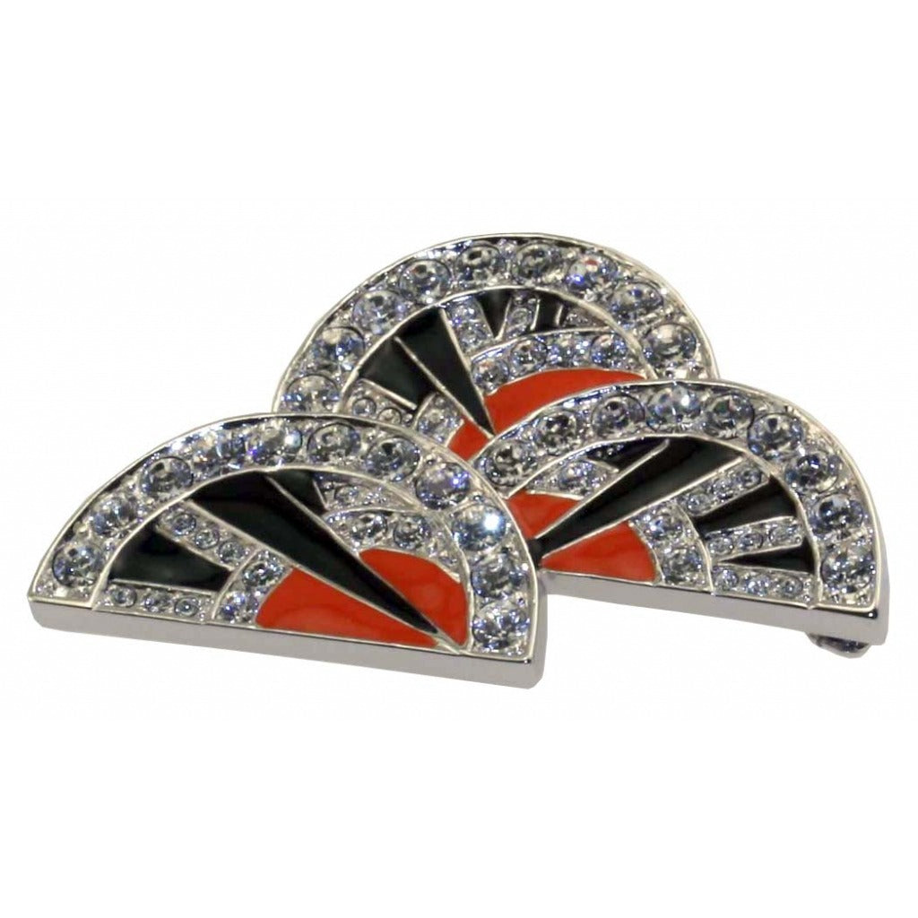 Art Deco Fan-Shaped Brooch - TimeLine Gifts