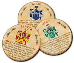 Customisable Heraldic Coasters - Pack of 6