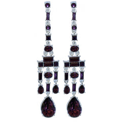 Chandelier Earrings Amethyst - TimeLine Gifts