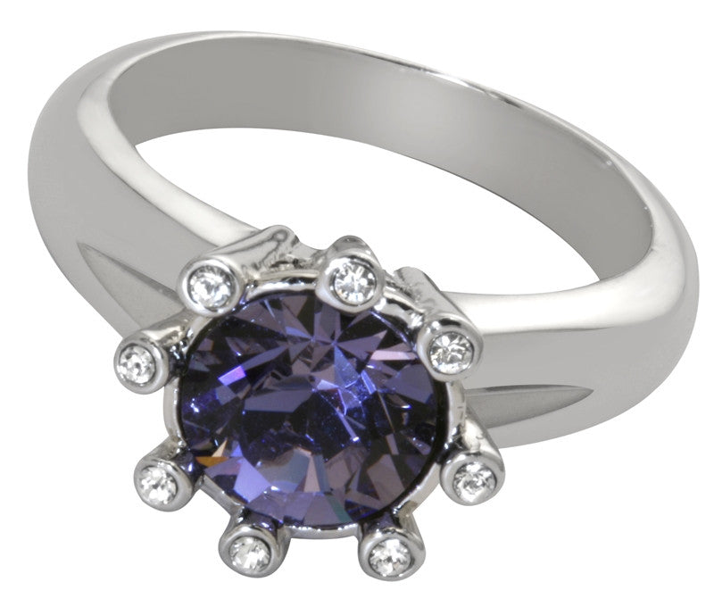 Eight-Star Tanzanite Crystal Ring - TimeLine Gifts