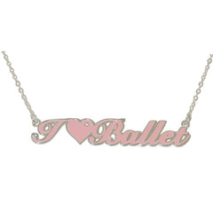 "I Love Ballet" Pendant Pink - TimeLine Gifts