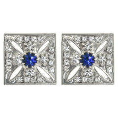 Imperial State Crown Cross Stud Earrings - TimeLine Gifts