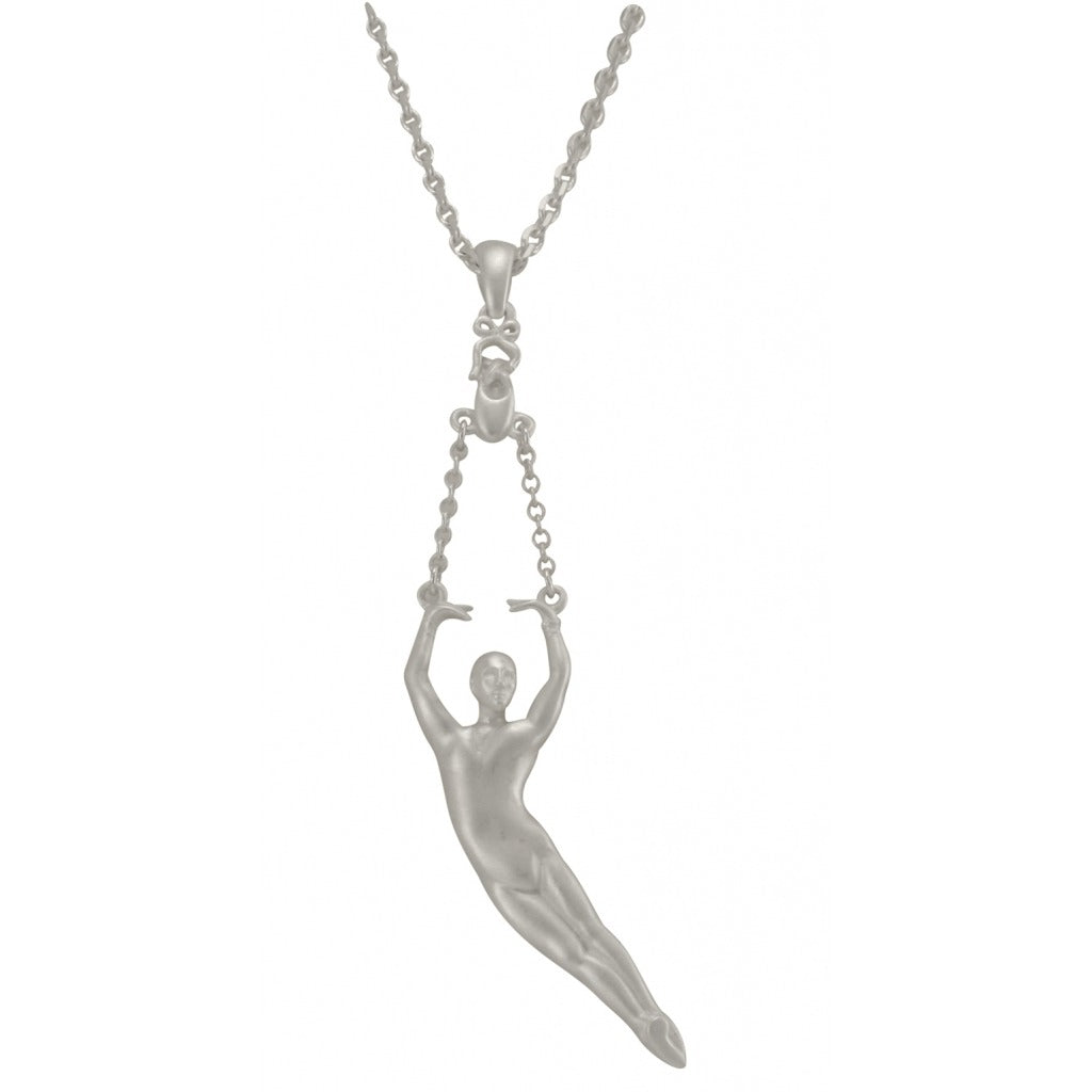 Male Ballet Dancer, in 5th pas de poisson, Pendant - Silver Plated - TimeLine Gifts