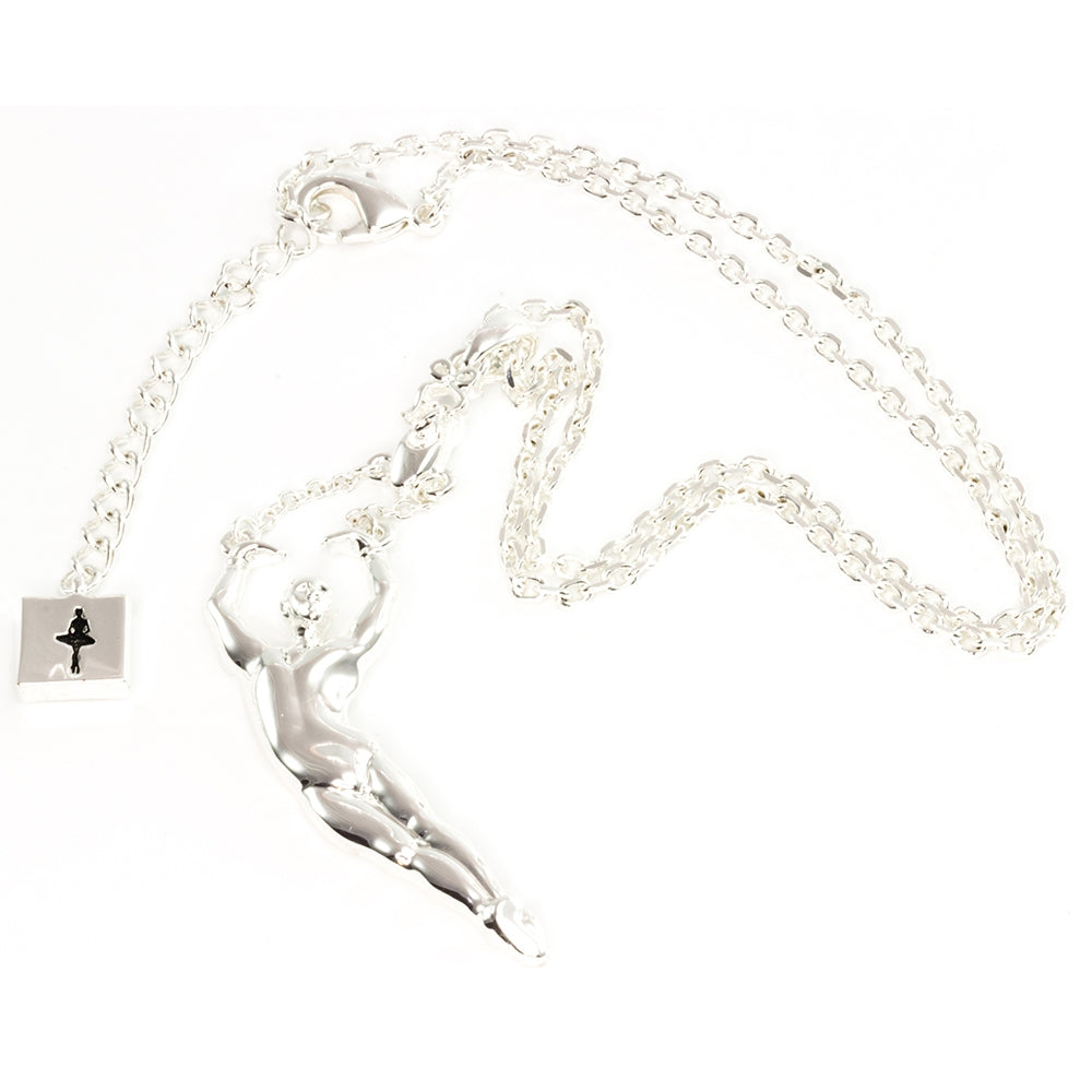 Male Ballet Dancer, in 5th pas de poisson, Pendant - Silver Plated - TimeLine Gifts