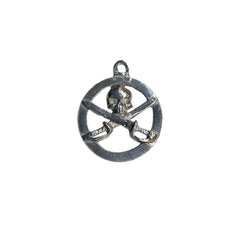 Pewter Pendant - Pirate - Skull & Sabre