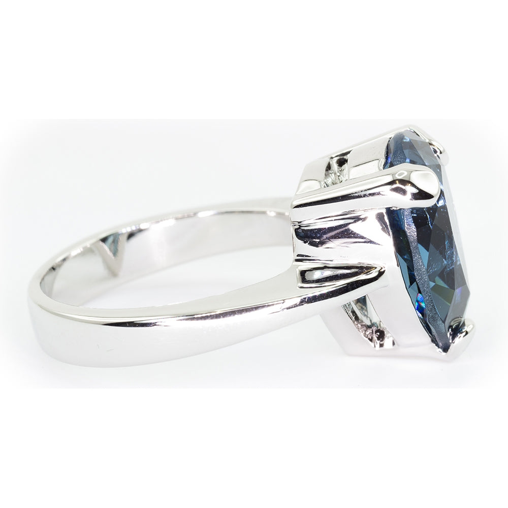 Queen Victoria's Sapphire Crystal Collet Drop Ring - TimeLine Gifts