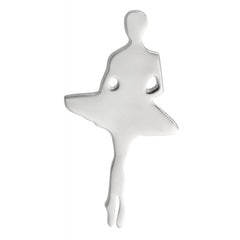 Sterling Silver Ballerina Releve Pin Badge - TimeLine Gifts