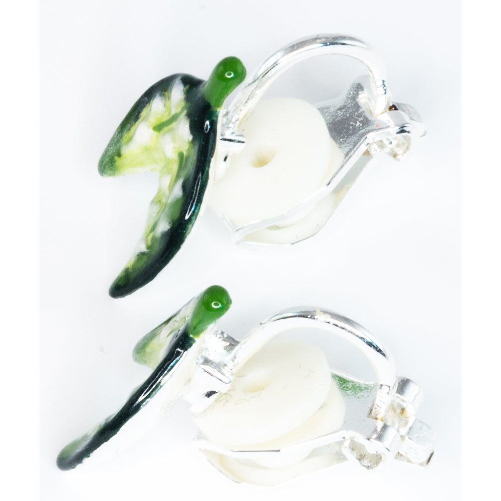 May Lily of the Valley Small Clip-on Earrings - TimeLine Gifts